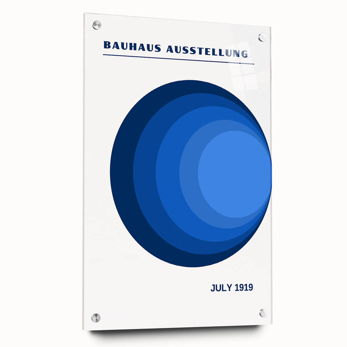 Bohemian Blue Circle Art | Eclectic Bauhaus Boho Decor Canvas Print