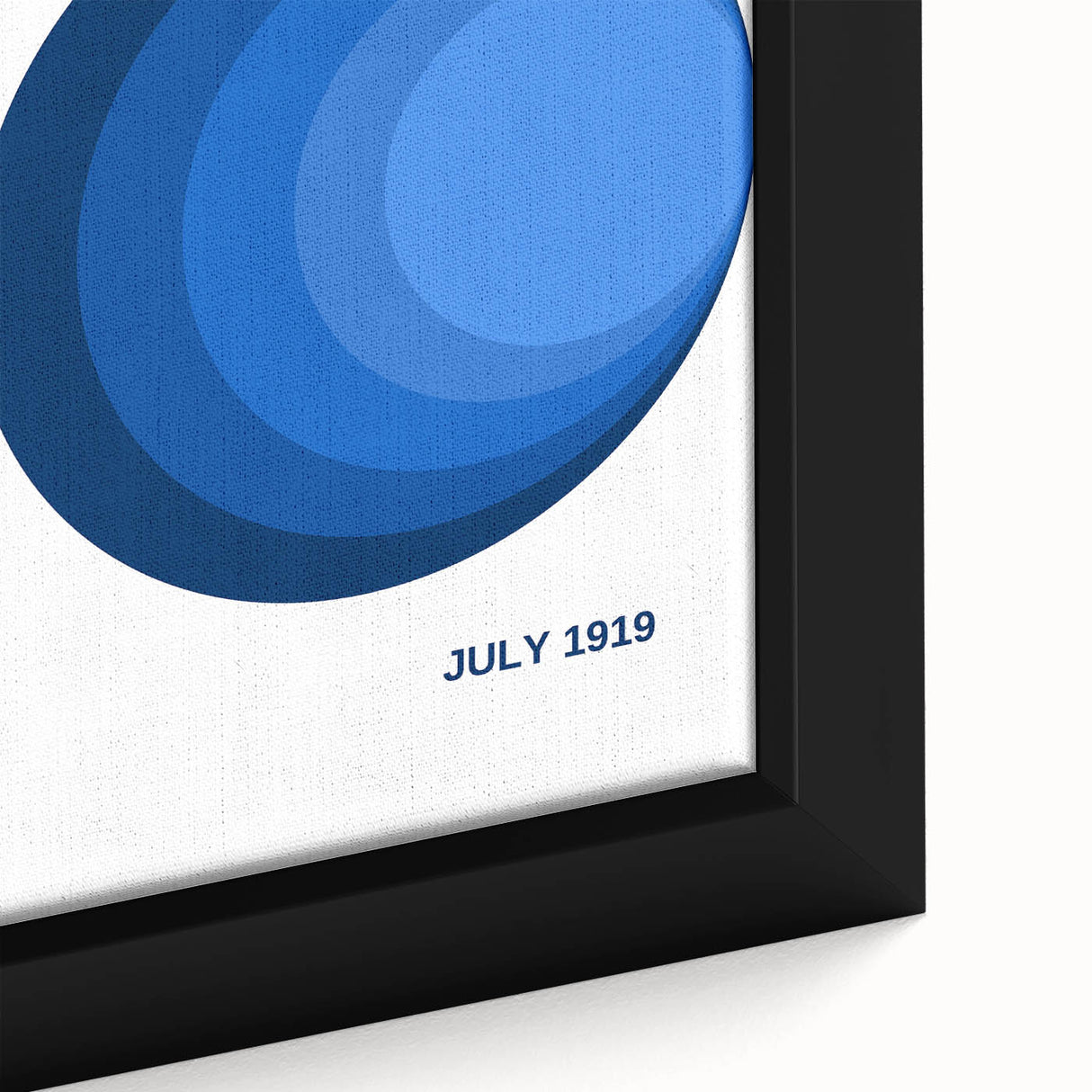 Bohemian Blue Circle Art | Eclectic Bauhaus Boho Decor Canvas Print