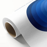 Bohemian Blue Circle Art | Eclectic Bauhaus Boho Decor Canvas Print