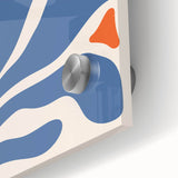 Bohemian Wall Art - Abstract Blue and Orange Boho Chic Canvas Print