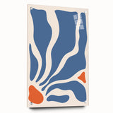 Bohemian Wall Art - Abstract Blue and Orange Boho Chic Canvas Print