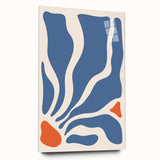 Bohemian Wall Art - Abstract Blue and Orange Boho Chic Canvas Print