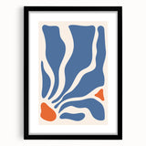 Bohemian Wall Art - Abstract Blue and Orange Boho Chic Canvas Print