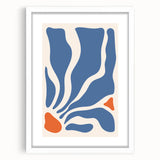 Bohemian Wall Art - Abstract Blue and Orange Boho Chic Canvas Print