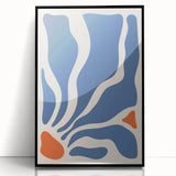 Bohemian Wall Art - Abstract Blue and Orange Boho Chic Canvas Print