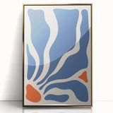 Bohemian Wall Art - Abstract Blue and Orange Boho Chic Canvas Print