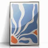 Bohemian Wall Art - Abstract Blue and Orange Boho Chic Canvas Print