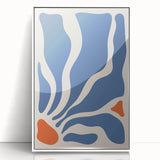 Bohemian Wall Art - Abstract Blue and Orange Boho Chic Canvas Print