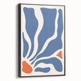 Bohemian Wall Art - Abstract Blue and Orange Boho Chic Canvas Print