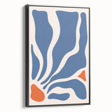 Bohemian Wall Art - Abstract Blue and Orange Boho Chic Canvas Print