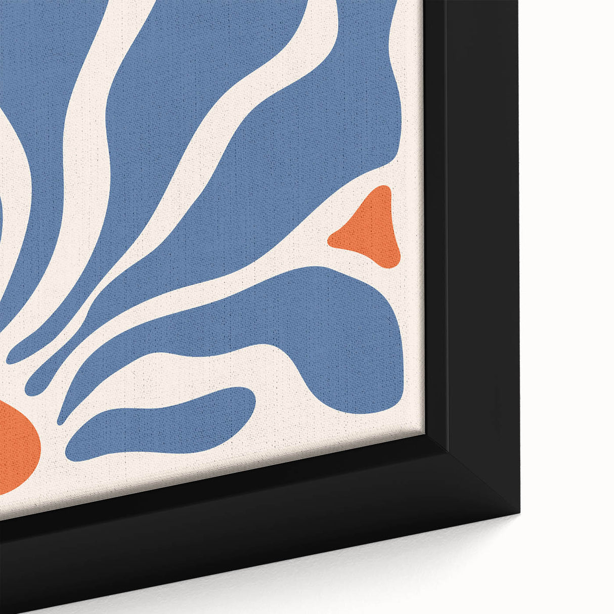 Bohemian Wall Art - Abstract Blue and Orange Boho Chic Canvas Print