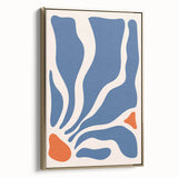 Bohemian Wall Art - Abstract Blue and Orange Boho Chic Canvas Print