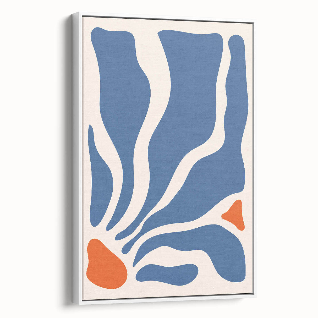 Bohemian Wall Art - Abstract Blue and Orange Boho Chic Canvas Print