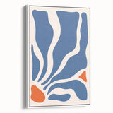 Bohemian Wall Art - Abstract Blue and Orange Boho Chic Canvas Print