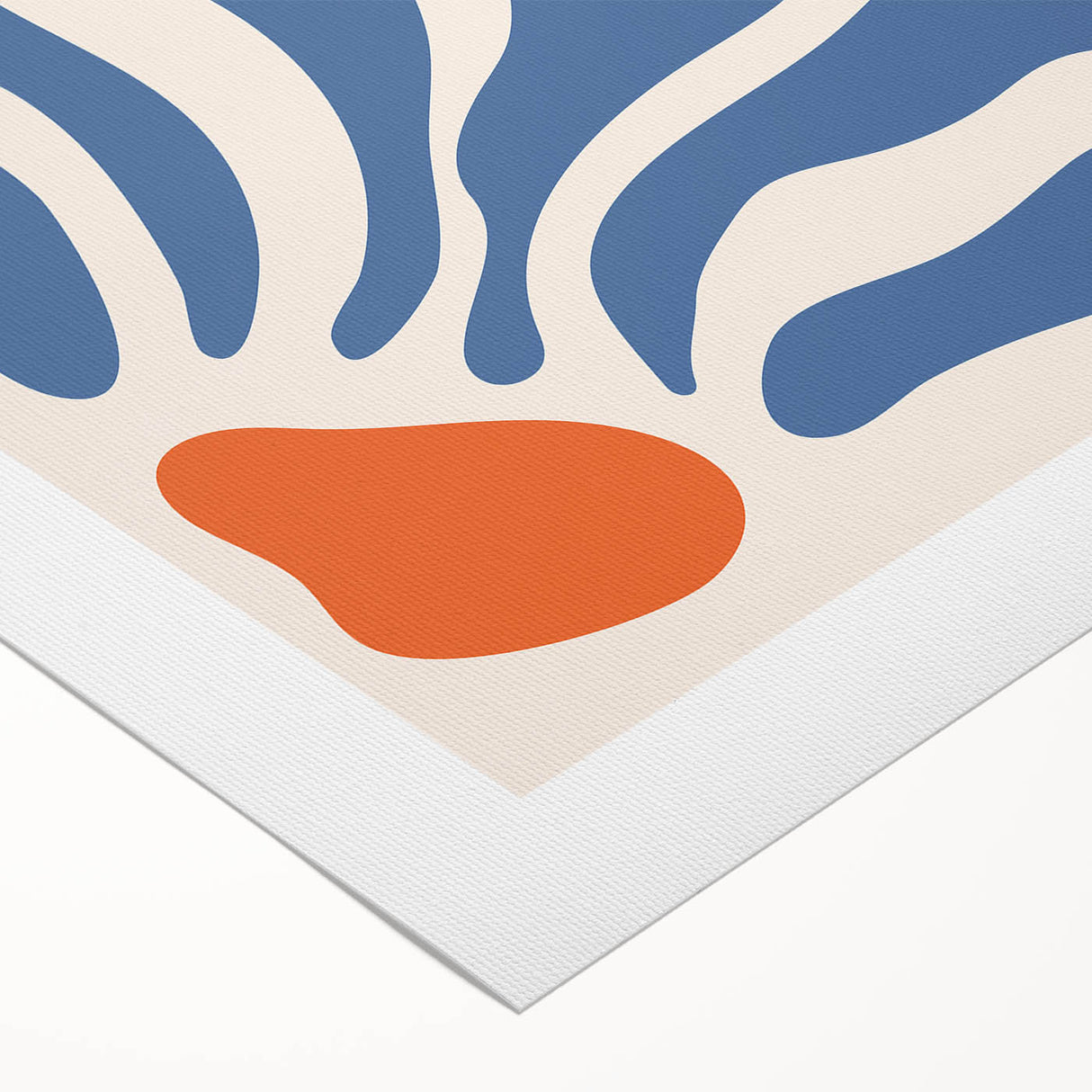 Bohemian Wall Art - Abstract Blue and Orange Boho Chic Canvas Print