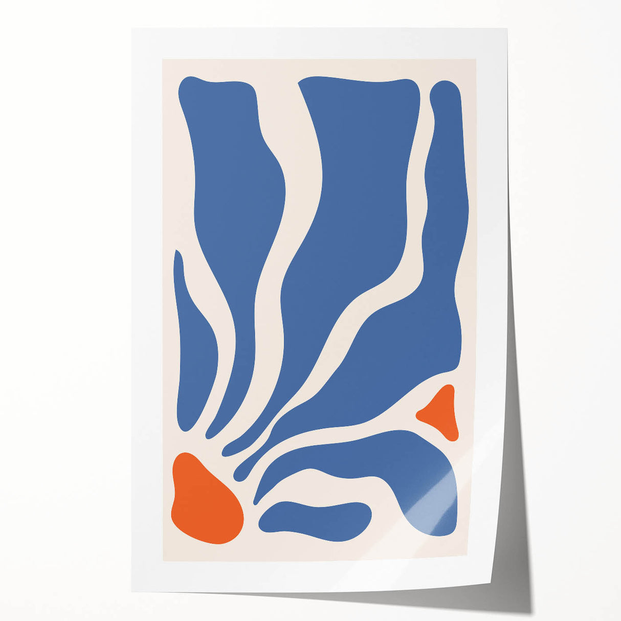 Bohemian Wall Art - Abstract Blue and Orange Boho Chic Canvas Print