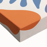 Bohemian Wall Art - Abstract Blue and Orange Boho Chic Canvas Print