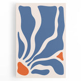 Bohemian Wall Art - Abstract Blue and Orange Boho Chic Canvas Print