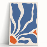 Bohemian Wall Art - Abstract Blue and Orange Boho Chic Canvas Print