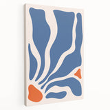 Bohemian Wall Art - Abstract Blue and Orange Boho Chic Canvas Print