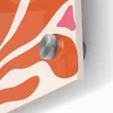 Boho Wall Art - Abstract Orange and Pink Bohemian Canvas Print