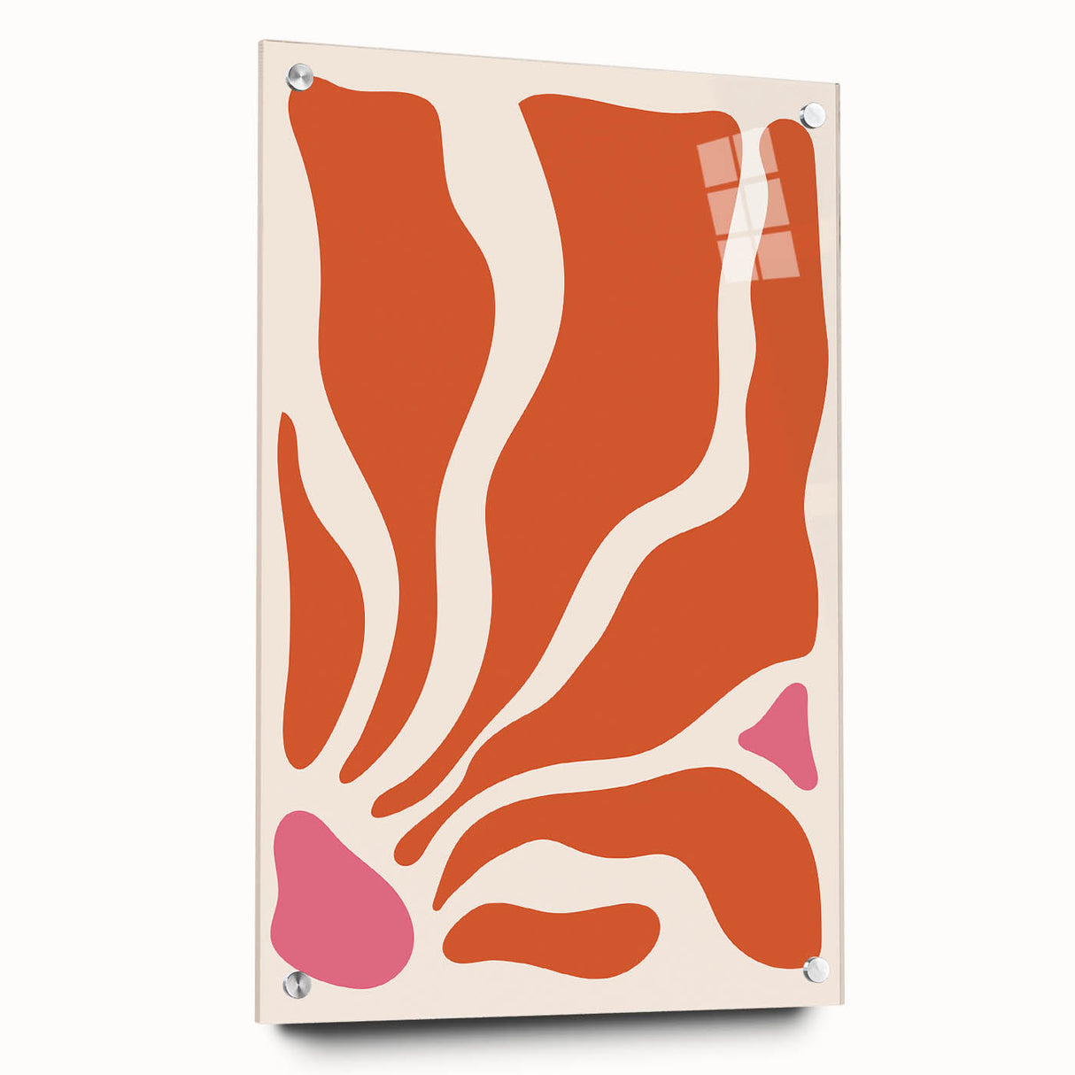 Boho Wall Art - Abstract Orange and Pink Bohemian Canvas Print