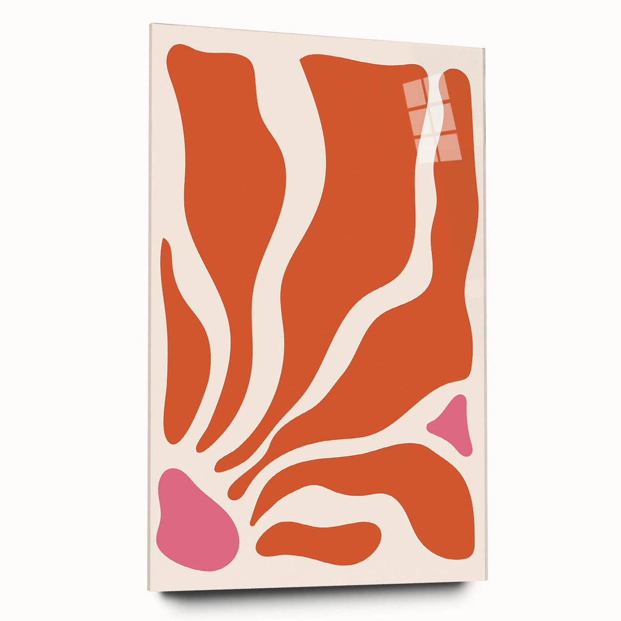 Boho Wall Art - Abstract Orange and Pink Bohemian Canvas Print