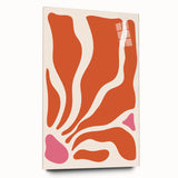 Boho Wall Art - Abstract Orange and Pink Bohemian Canvas Print