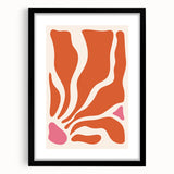 Boho Wall Art - Abstract Orange and Pink Bohemian Canvas Print