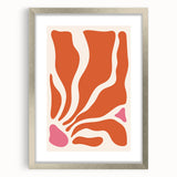 Boho Wall Art - Abstract Orange and Pink Bohemian Canvas Print