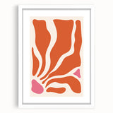 Boho Wall Art - Abstract Orange and Pink Bohemian Canvas Print