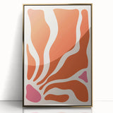 Boho Wall Art - Abstract Orange and Pink Bohemian Canvas Print