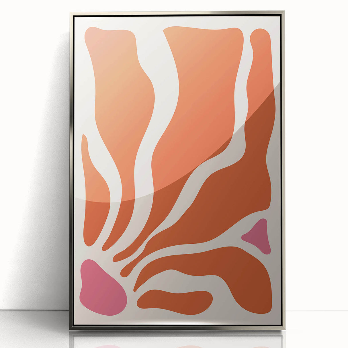 Boho Wall Art - Abstract Orange and Pink Bohemian Canvas Print