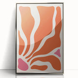 Boho Wall Art - Abstract Orange and Pink Bohemian Canvas Print