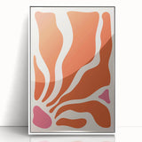 Boho Wall Art - Abstract Orange and Pink Bohemian Canvas Print