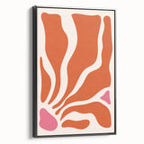 Boho Wall Art - Abstract Orange and Pink Bohemian Canvas Print