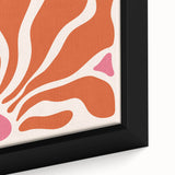 Boho Wall Art - Abstract Orange and Pink Bohemian Canvas Print