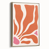 Boho Wall Art - Abstract Orange and Pink Bohemian Canvas Print