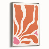Boho Wall Art - Abstract Orange and Pink Bohemian Canvas Print
