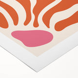 Boho Wall Art - Abstract Orange and Pink Bohemian Canvas Print