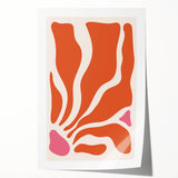 Boho Wall Art - Abstract Orange and Pink Bohemian Canvas Print