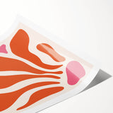 Boho Wall Art - Abstract Orange and Pink Bohemian Canvas Print