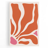 Boho Wall Art - Abstract Orange and Pink Bohemian Canvas Print