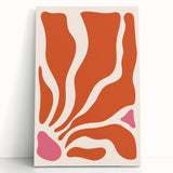 Boho Wall Art - Abstract Orange and Pink Bohemian Canvas Print