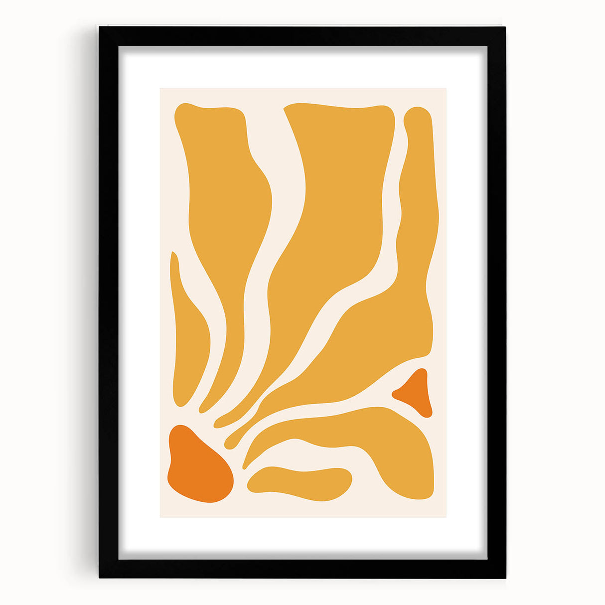 Bohemian Wall Art - Abstract Yellow and Orange Boho Chic Canvas Print