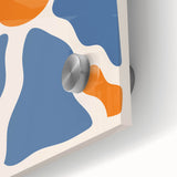 Boho Chic Wall Art - Abstract Blue and Orange Bohemian Canvas Print