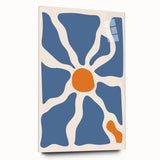 Boho Chic Wall Art - Abstract Blue and Orange Bohemian Canvas Print