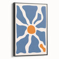 Boho Chic Wall Art - Abstract Blue and Orange Bohemian Canvas Print