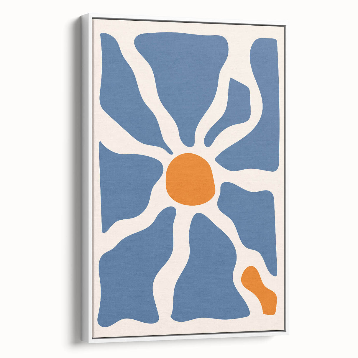 Boho Chic Wall Art - Abstract Blue and Orange Bohemian Canvas Print