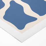 Boho Chic Wall Art - Abstract Blue and Orange Bohemian Canvas Print